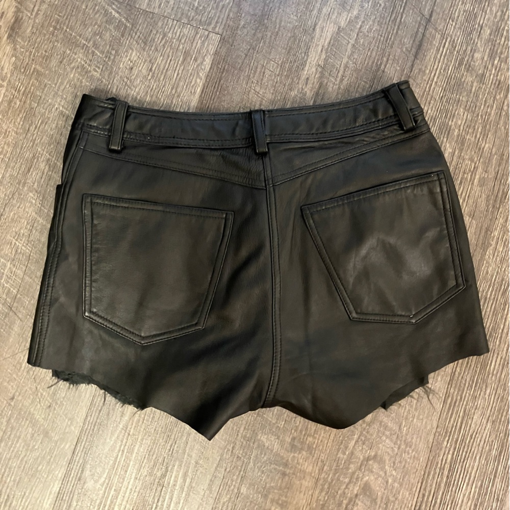 Vintage Leather Cut Off Shorts by Rampage - Picture 11 of 13